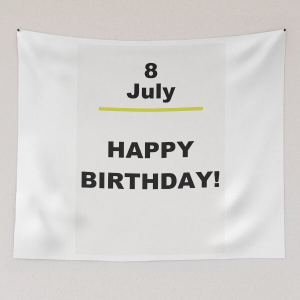 Item preview, Minimalist Happy Birthday Design — July 8 designed and sold by ariksworld.