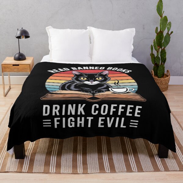 Item preview, Read Banned Books Drink Coffee Fight Evil 1 designed and sold by MarryIsMonth.