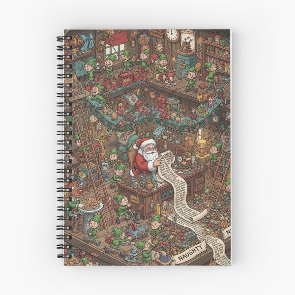 Item preview,  "Santa's Workshop Elves Christmas - Busy North Pole Toy Factory Gift" designed and sold by jkaestheticss.