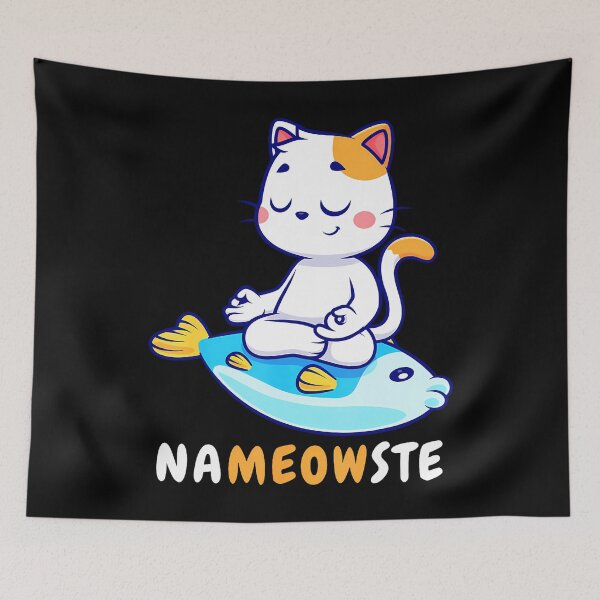Item preview, Yoga Cat Nameowste Meditation Zen Kitten Namaste Funny designed and sold by KatheWanda.