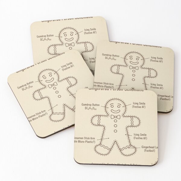 Item preview, "Gingerbread Person Schematic Funny - Christmas Cookie Blueprint Gift" designed and sold by jkaestheticss.