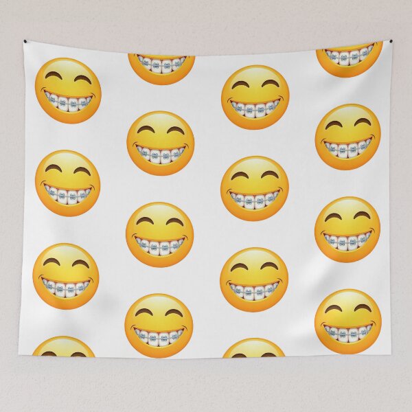 Item preview, Smiley face with braces designed and sold by PrintLabStudio.