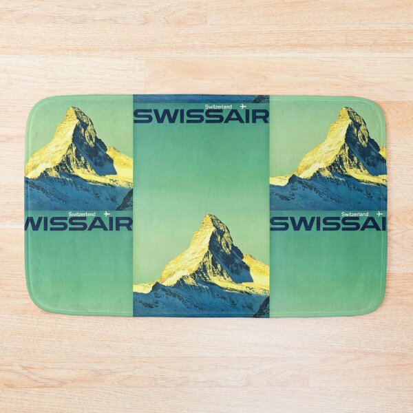 Item preview, Vintage Swissair Travel Poster | Mid Century Matterhorn Art | Swiss International Style | Minimalist Design & Bold Typography designed and sold by artofuniverse.