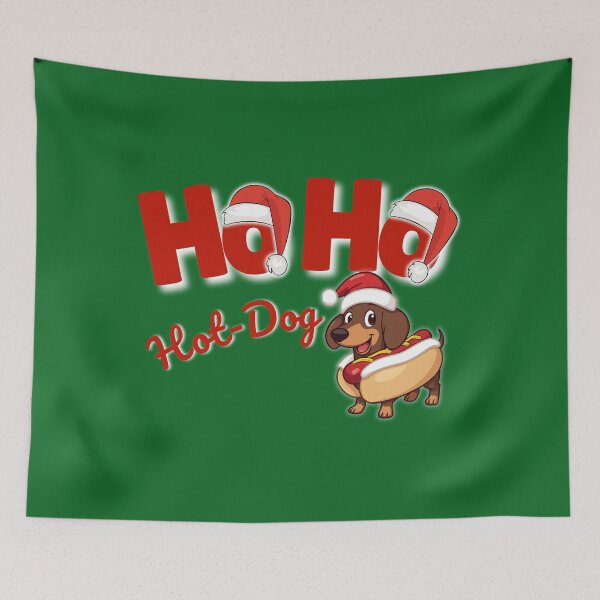 Item preview, Ho Ho Hot Dog - Funny Food Christmas Pun  designed and sold by Ivy-Triggs.