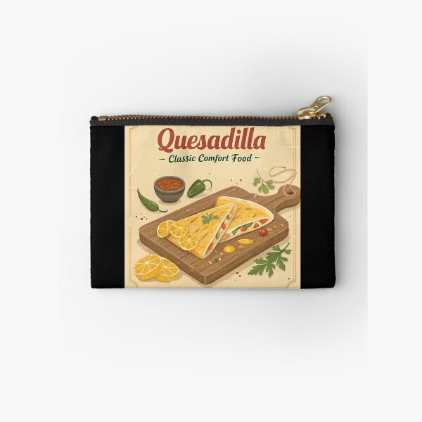 Item preview, Retro Quesadilla – Classic Mexican Comfort Food Vintage Kitchen Art designed and sold by VividOrganica.