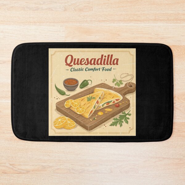 Item preview, Retro Quesadilla – Classic Mexican Comfort Food Vintage Kitchen Art designed and sold by VividOrganica.