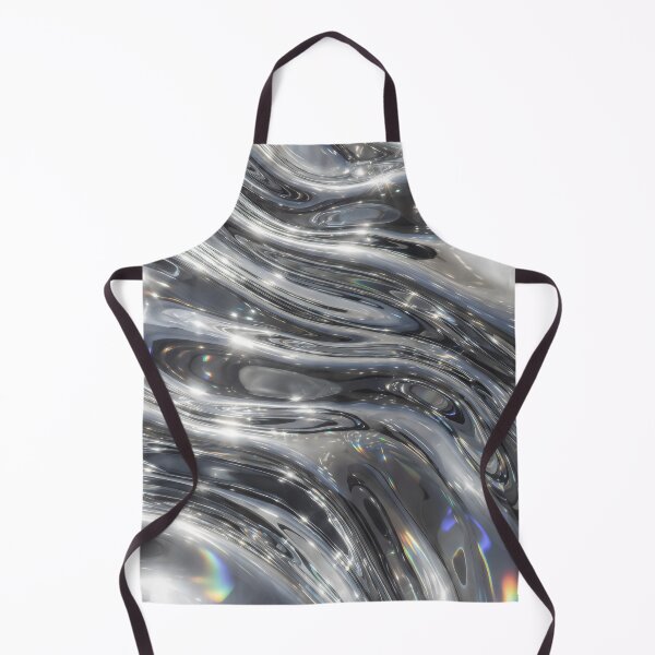 Item preview, Liquid Metal Surface with Reflective Flow and Abstract Curves designed and sold by SplashTastic.