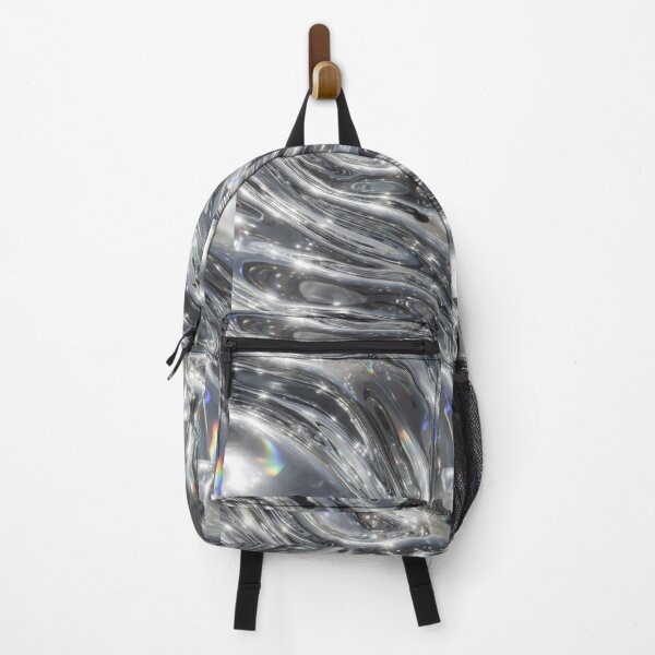 Item preview, Liquid Metal Surface with Reflective Flow and Abstract Curves designed and sold by SplashTastic.