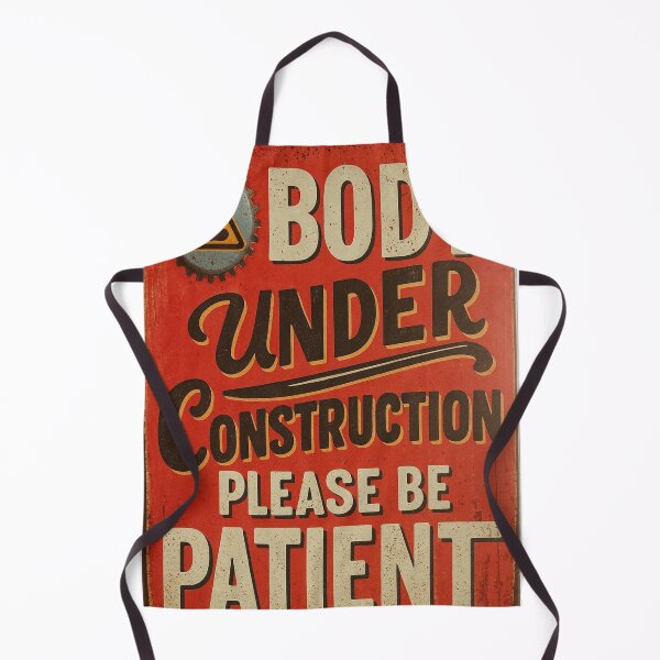 Item preview, Body Under Construction – Fitness Warning Sign Motivational Gym Design designed and sold by Born To Be Fit.
