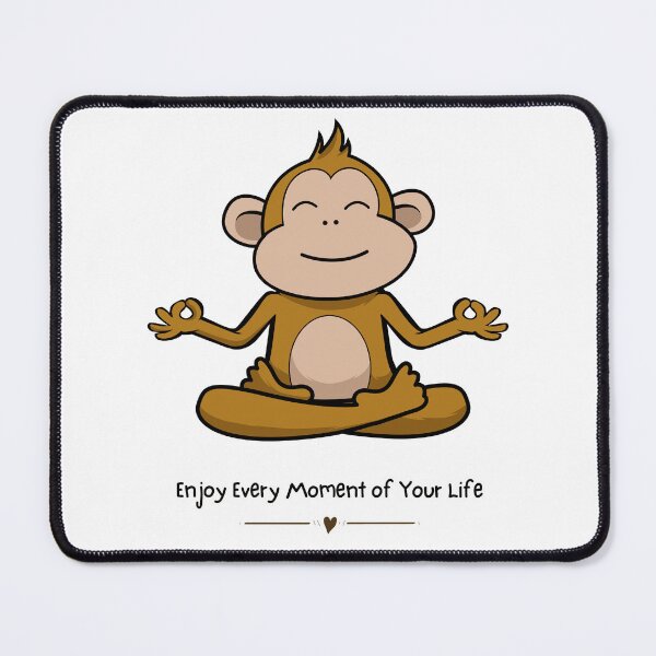 Item preview, Meditation Monkey Enjoy Every Moment - Cute Mindful Animal Graphic designed and sold by ConfuseLab Alt.