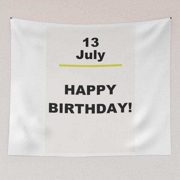 Item preview, Minimalist Happy Birthday Design — July 13 designed and sold by ariksworld.