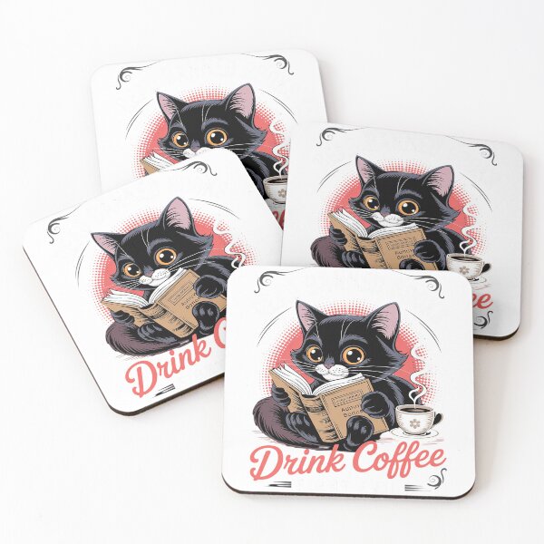 Item preview, Read Banned Books Drink Coffee Fight Evil, Cat Free Speech  designed and sold by MarryIsMonth.