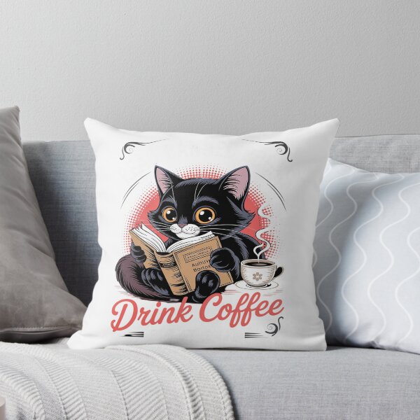 Item preview, Read Banned Books Drink Coffee Fight Evil, Cat Free Speech  designed and sold by MarryIsMonth.