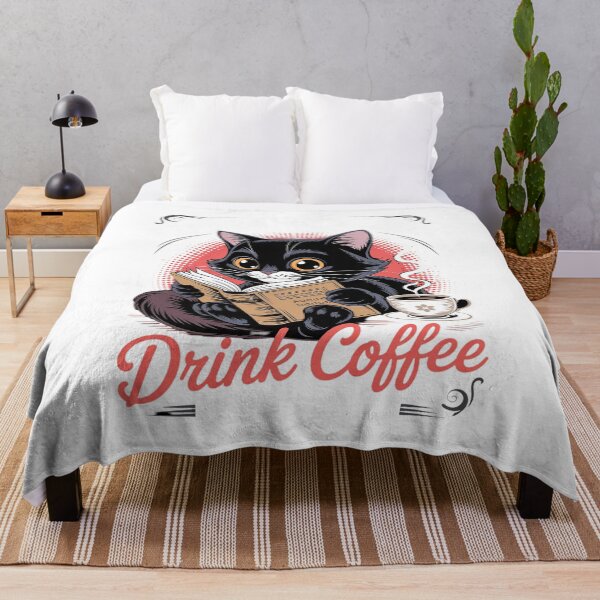 Item preview, Read Banned Books Drink Coffee Fight Evil, Cat Free Speech designed and sold by MarryIsMonth.
