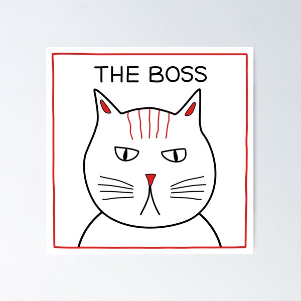 Artikelvorschau, Der Boss / Die Katze ist der Boss / Lustiges Design für Katzenliebhaber entworfen und verkauft von Stick People Designs.