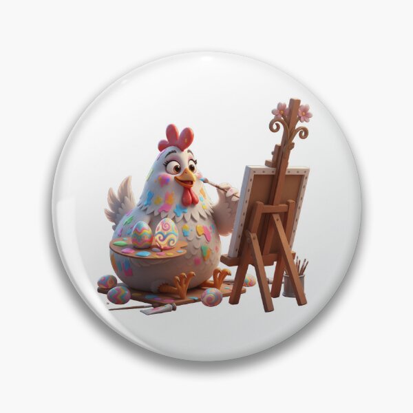 Item preview, Funny Chicken Artist Painting Easter Eggs designed and sold by vk09.