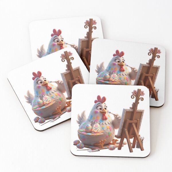 Item preview, Funny Chicken Artist Painting Easter Eggs designed and sold by vk09.