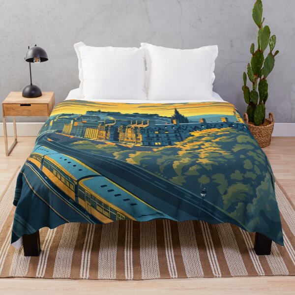 Item preview, Edinburgh Sunset Express – Vintage Travel Poster Art designed and sold by Scotland - The Saltire Collection.