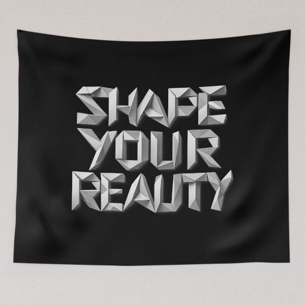 Item preview, Shape Your Reality - Futuristic Origami Typography designed and sold by MKreative Studio.