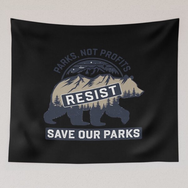 Item preview, Resist Save Our Parks Alt US National Parks Bear Nature  designed and sold by VerseFarm.