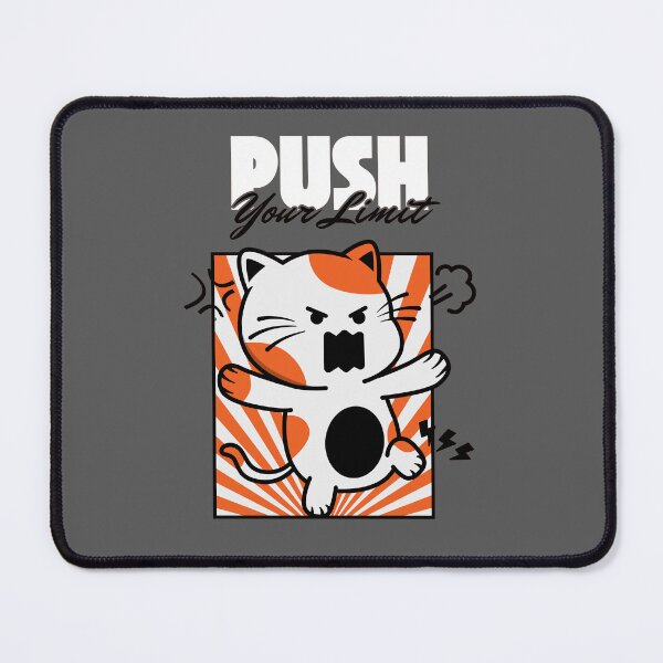 Item preview, PUSH Your Limit Angry Cat - Fierce Motivation Graphic Design designed and sold by ConfuseLab Alt.