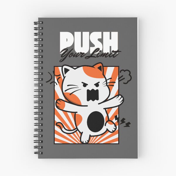 Item preview, PUSH Your Limit Angry Cat - Fierce Motivation Graphic Design designed and sold by ConfuseLab Alt.