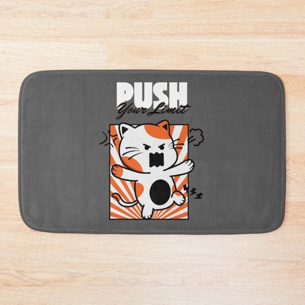 Item preview, PUSH Your Limit Angry Cat - Fierce Motivation Graphic Design designed and sold by ConfuseLab Alt.