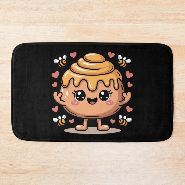 Item preview, Kawaii Honey Bun Cute Pastry – Smiling Dessert Character Bakery  designed and sold by VividOrganica.