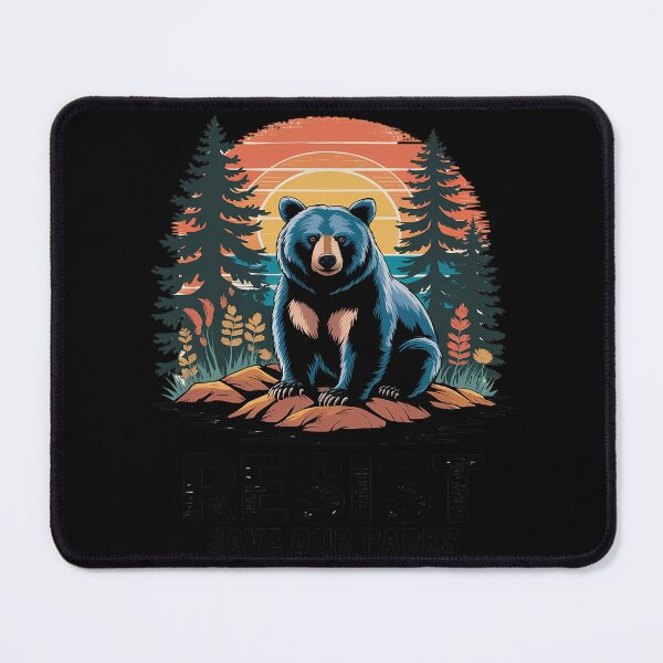 Item preview, Resist Save Our Parks Alt US National Parks Bear Nature 1 designed and sold by VerseFarm.