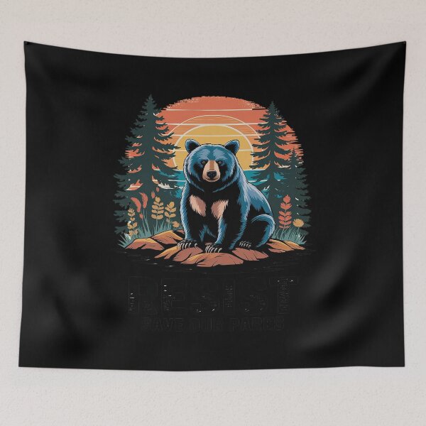 Item preview, Resist Save Our Parks Alt US National Parks Bear Nature 1  designed and sold by VerseFarm.