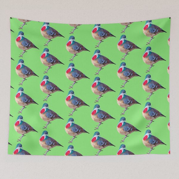 Artikelvorschau, B steht für Bleeding Heart Dove, Bleeding Heart Dove Artwork – Beeindruckende tropische Vogelillustration und exotisches Wildtierdesign entworfen und verkauft von PrettylittlepastelUk.