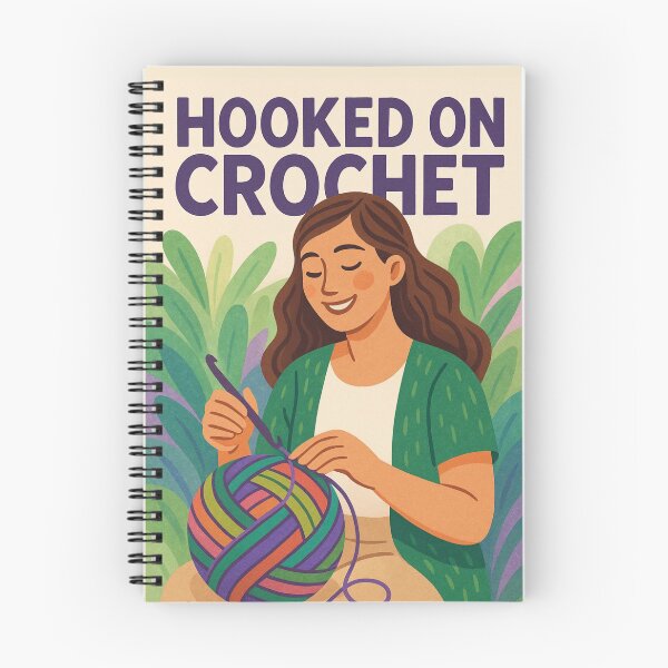Item preview, Hooked on Crochet – Crochet hobby illustration for wool and craft enthusiasts designed and sold by Annika Shurafa.