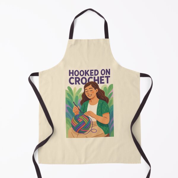 Item preview, Hooked on Crochet – Crochet hobby illustration for wool and craft enthusiasts designed and sold by Annika Shurafa.