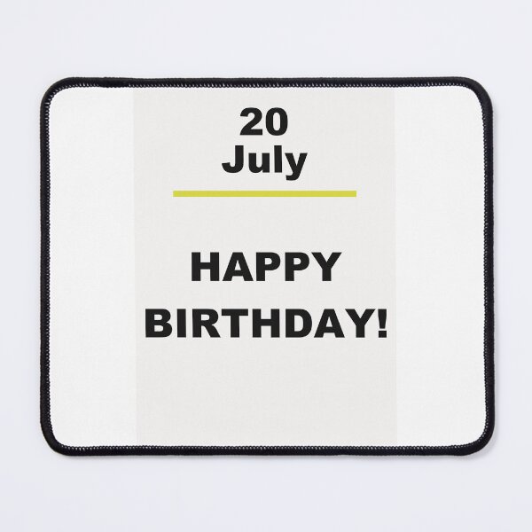 Item preview, Minimalist Happy Birthday Design — July 20 designed and sold by ariksworld.