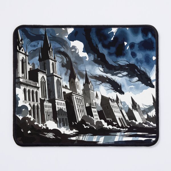 Item preview, Dark Dragons Above the Gothic City designed and sold by Anvc-Art.