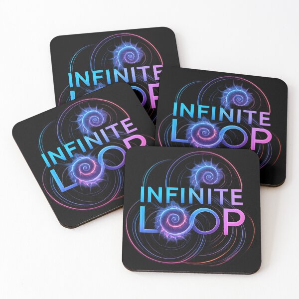 Item preview, Infinite Loop - Fractal Typography with Neon Spirals designed and sold by MKreative Studio.