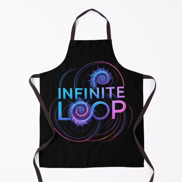 Item preview, Infinite Loop - Fractal Typography with Neon Spirals designed and sold by MKreative Studio.