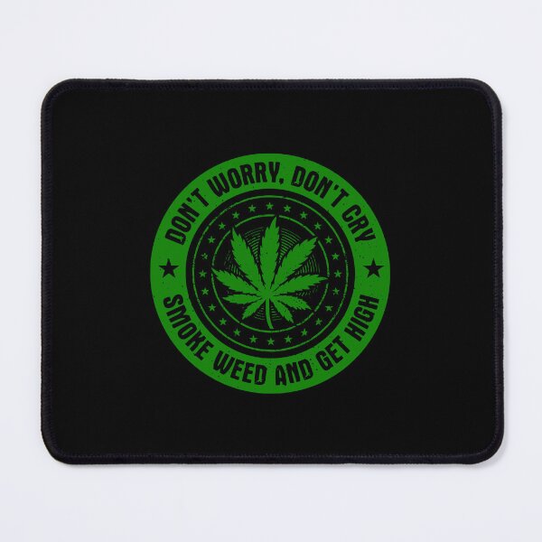 Item preview, Don’t Worry, Don’t Cry – Smoke Weed and Get High | Retro Cannabis Leaf Design designed and sold by DesignsDominus.