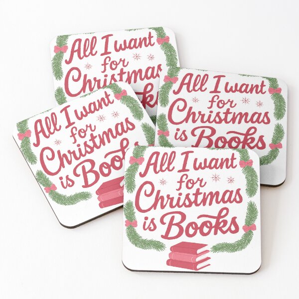 Item preview, All I want for Christmas is Books bookish Christmas vibes designed and sold by Emeearts.