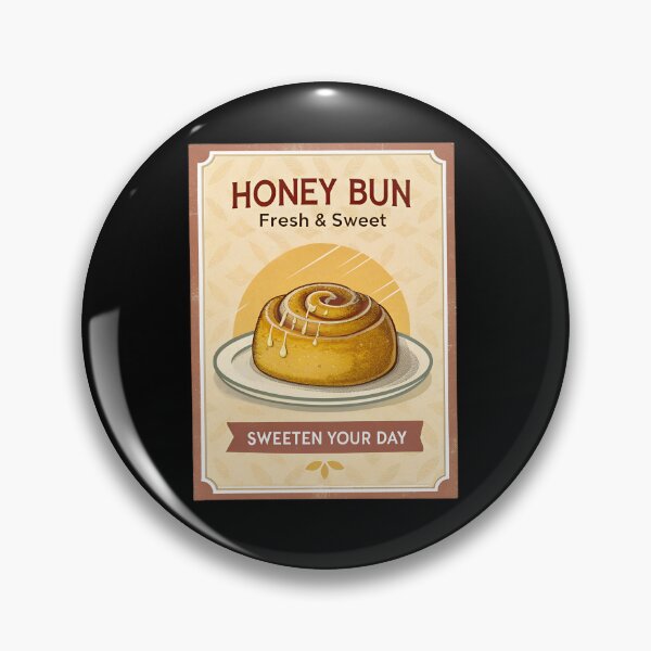 Item preview, Vintage Honey Bun Bakery – Retro Food Art Print for Kitchen & Café Décor designed and sold by VividOrganica.