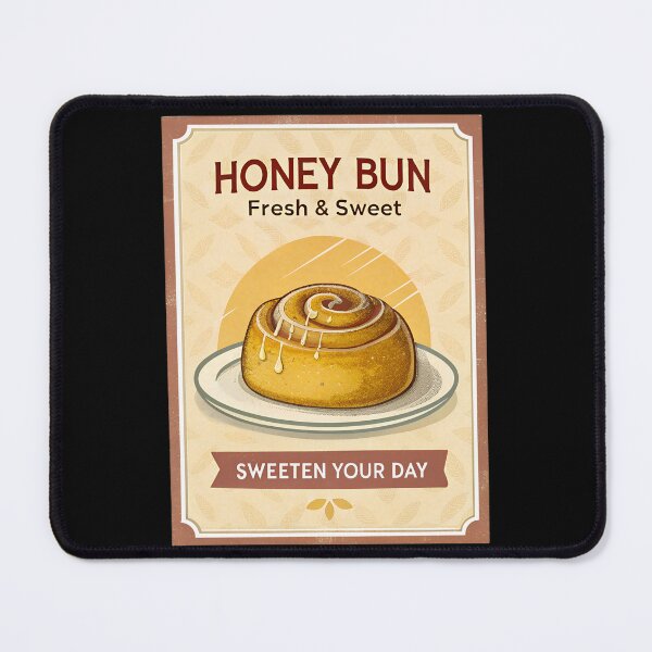 Item preview, Vintage Honey Bun Bakery – Retro Food Art Print for Kitchen & Café Décor designed and sold by VividOrganica.