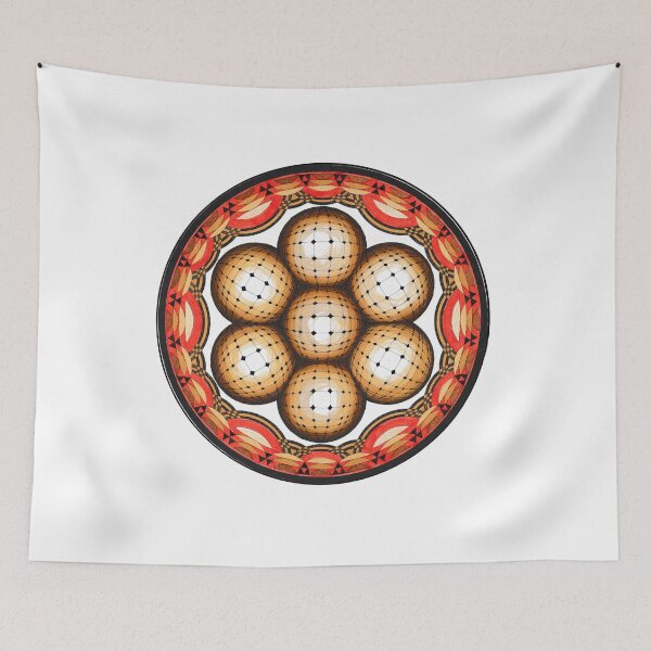 Item preview, Golden Orbs Mandala designed and sold by Portal Mandalas.