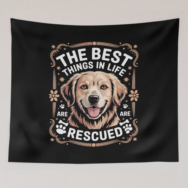 Item preview, The Best Things In Life Are Rescued - Adopt A Dog, Dog Love  designed and sold by RsFilsingerArt.
