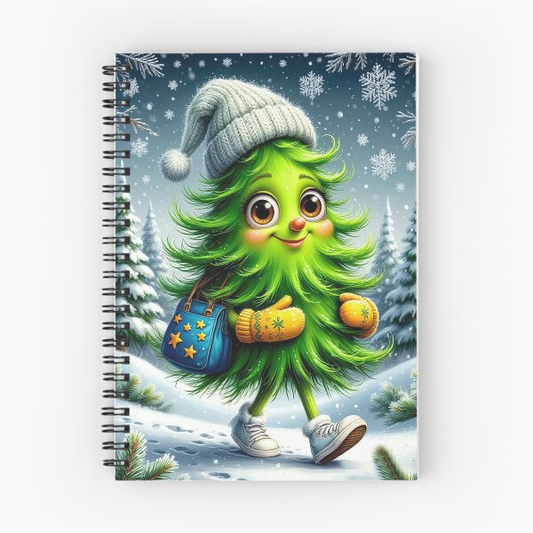 Item preview, Cute Walking Christmas Tree – Adorable Winter Holiday Character designed and sold by AmetistLight.