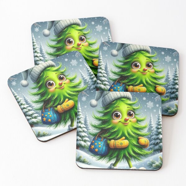 Item preview, Cute Walking Christmas Tree – Adorable Winter Holiday Character designed and sold by AmetistLight.