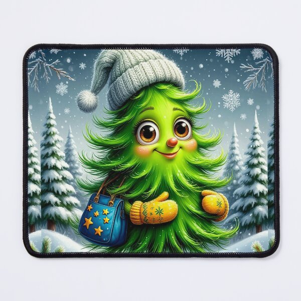 Item preview, Cute Walking Christmas Tree – Adorable Winter Holiday Character designed and sold by AmetistLight.