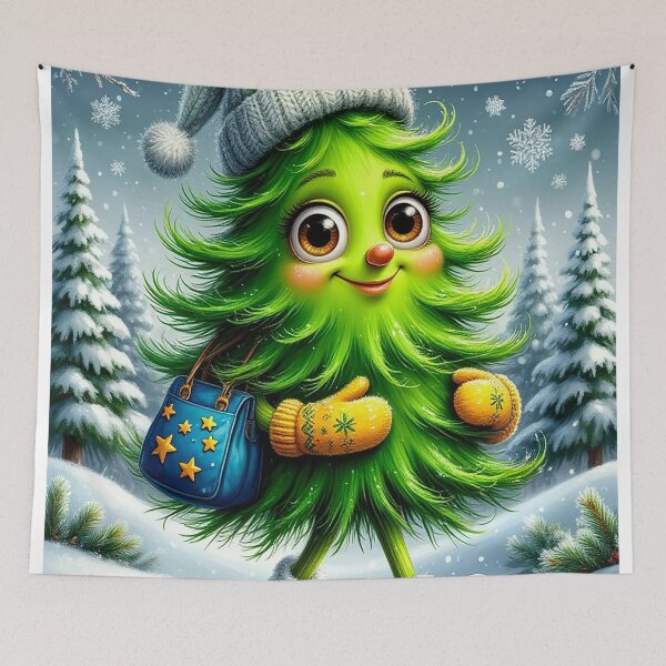 Item preview, Cute Walking Christmas Tree – Adorable Winter Holiday Character designed and sold by AmetistLight.