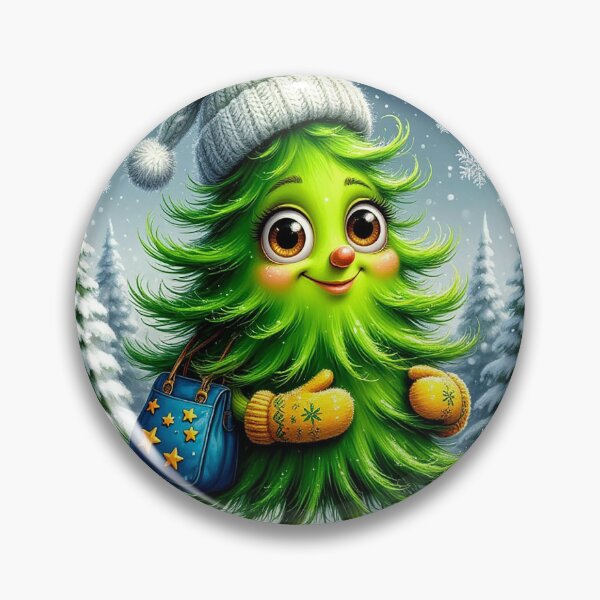 Item preview, Cute Walking Christmas Tree – Adorable Winter Holiday Character designed and sold by AmetistLight.