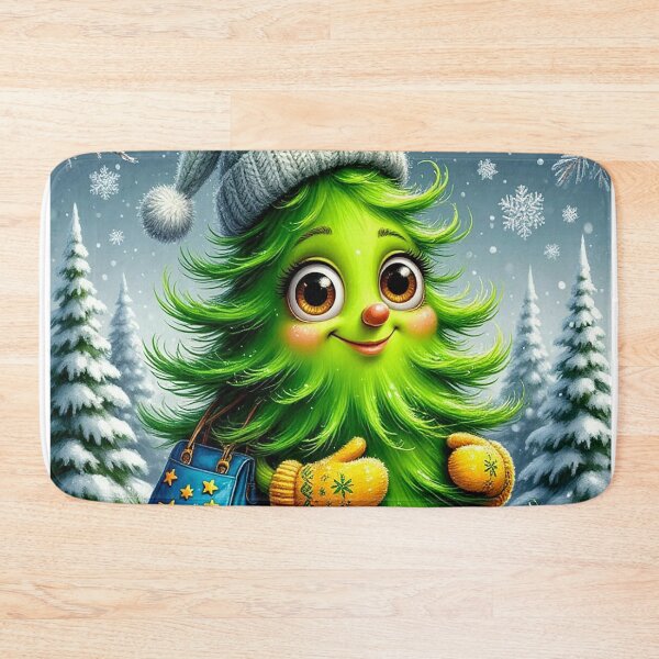 Item preview, Cute Walking Christmas Tree – Adorable Winter Holiday Character designed and sold by AmetistLight.