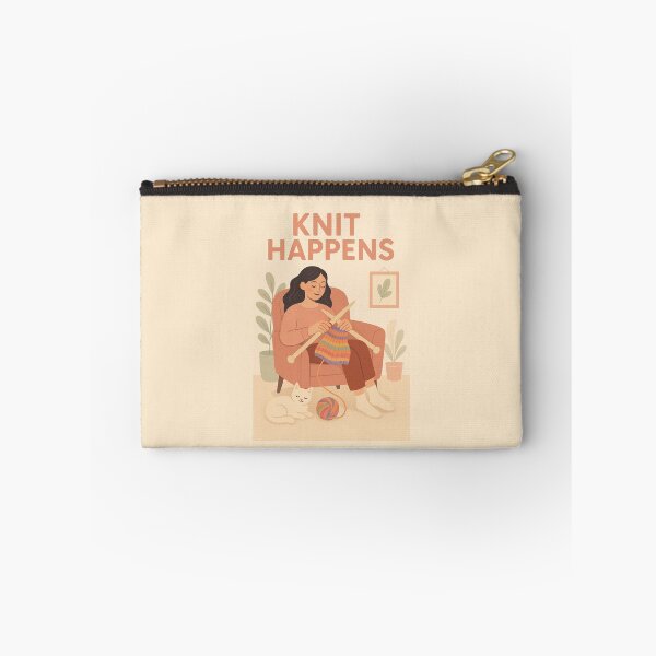 Item preview, Knit Happens Knitting Watercolor Illustration Creative Hobby Craft designed and sold by Annika Shurafa.